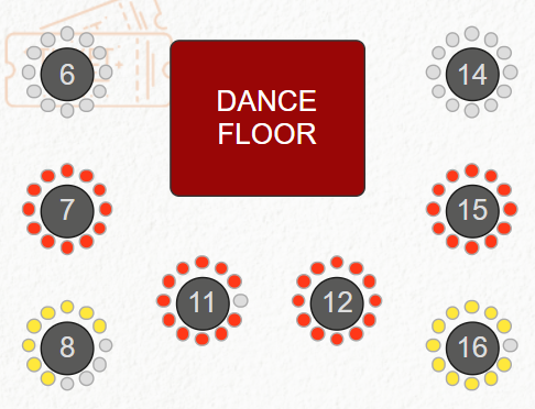 Seating chart - Tables without seat numbers