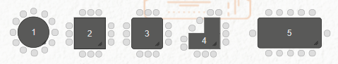Seating chart - Tableswith seat numbers