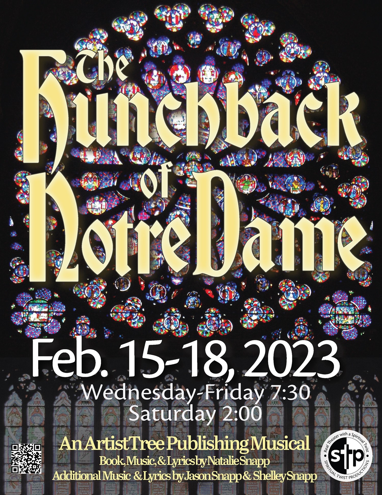 The Hunchback of Notre Dame Wednesday, February 15, 2023 @ 7:30 PM on feb. 15, 19:30@Spiritual Twist Productions - Elegir asientoCompra entradas y obtén información enSpiritual Twist Productions tickets.spiritualtwist.com