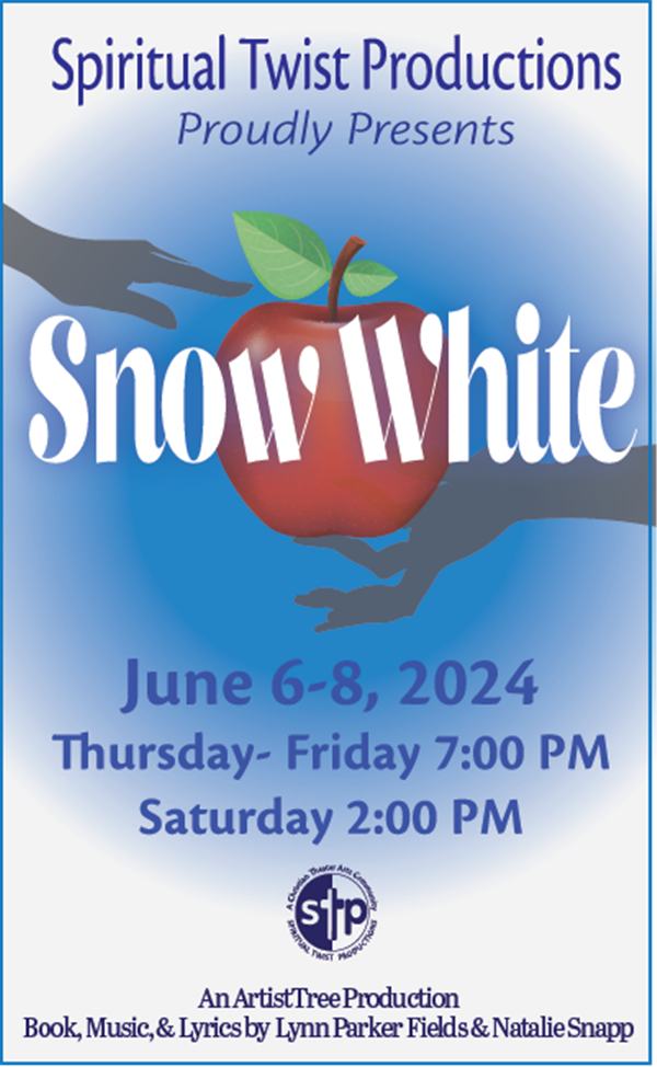Get Information and buy tickets to Snow White Thursday, June 6, 2024 @ 7 PM on Spiritual Twist Productions