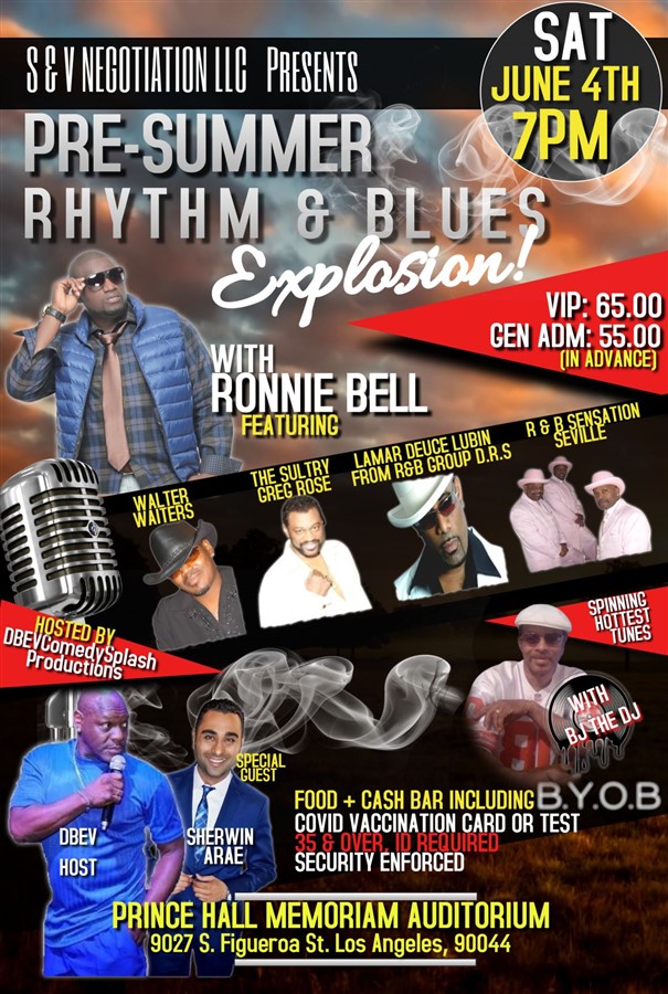 Get Information and buy tickets to Pre-Summer Rhythm & Blues Explosion With Ronnie Bell on T30