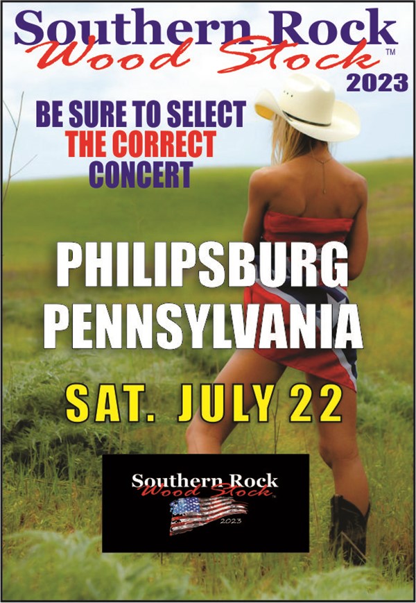 Philipsburg, PA  Southern Rock Wood Stock 2023 Philipsburg, PA on Jul 22, 13:00@Wagon Wheel Amphitheater - Buy tickets and Get information on www.southernrockwoodstock.com southernrockwoodstock