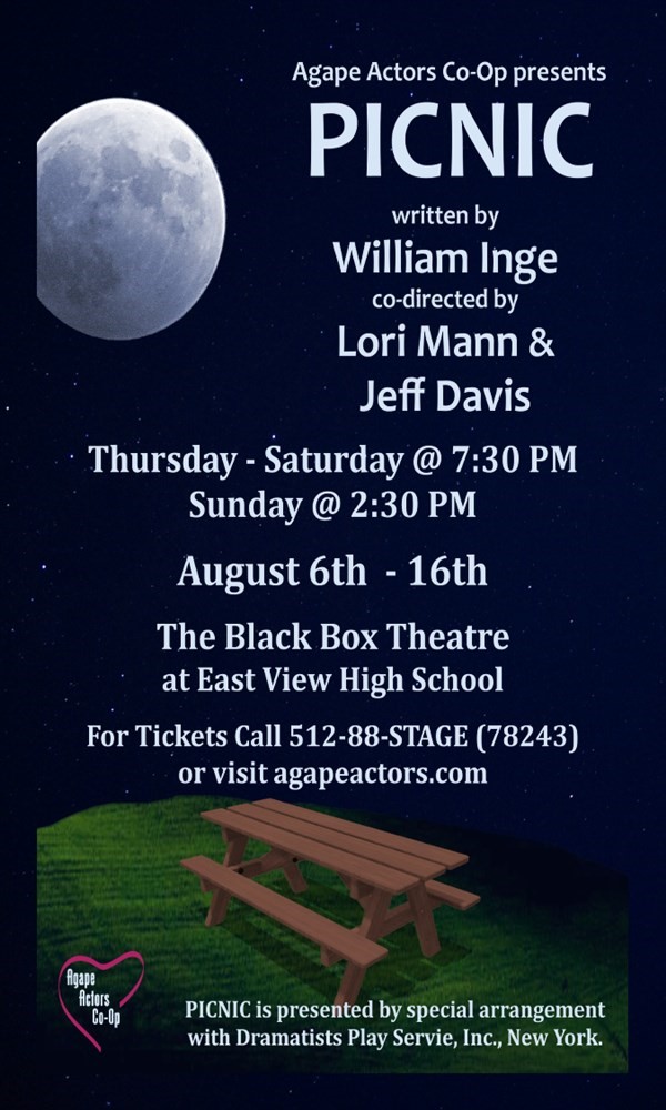 Get Information and buy tickets to PICNIC by William Inge  on Agape Theatre