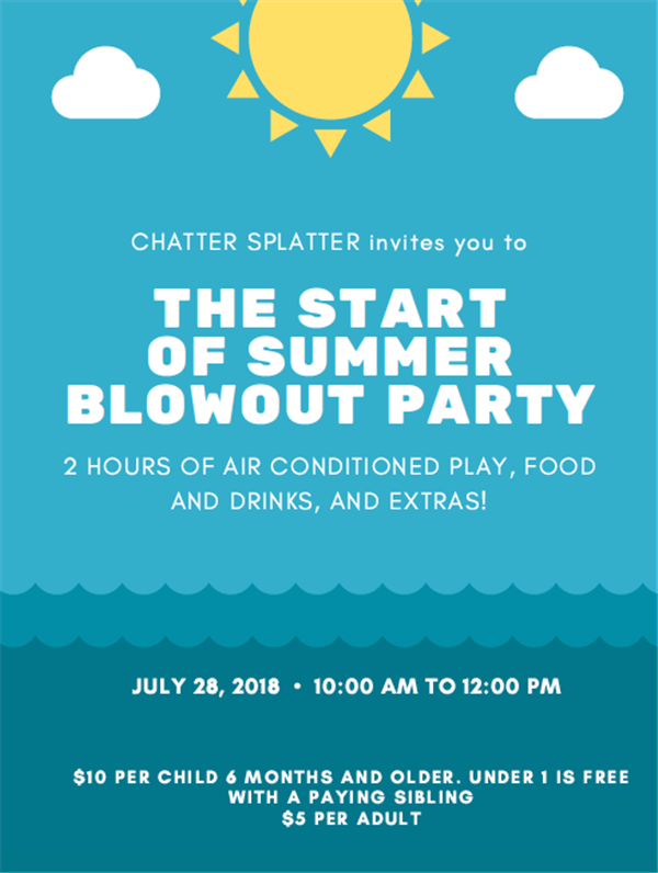 Chatter Splatter Summer Blow Out - Information