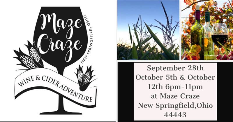 Get Information and buy tickets to Maze Craze 2023 Wine & Cider Adventure THURSDAY 9-28-23  on GETLOSTATMAZECRAZE.COM