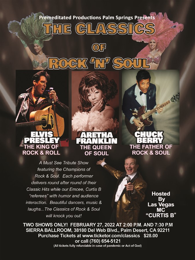 Get Information and buy tickets to THE CLASSICS OF ROCK & SOUL EVENING SHOW on Tribute Shows