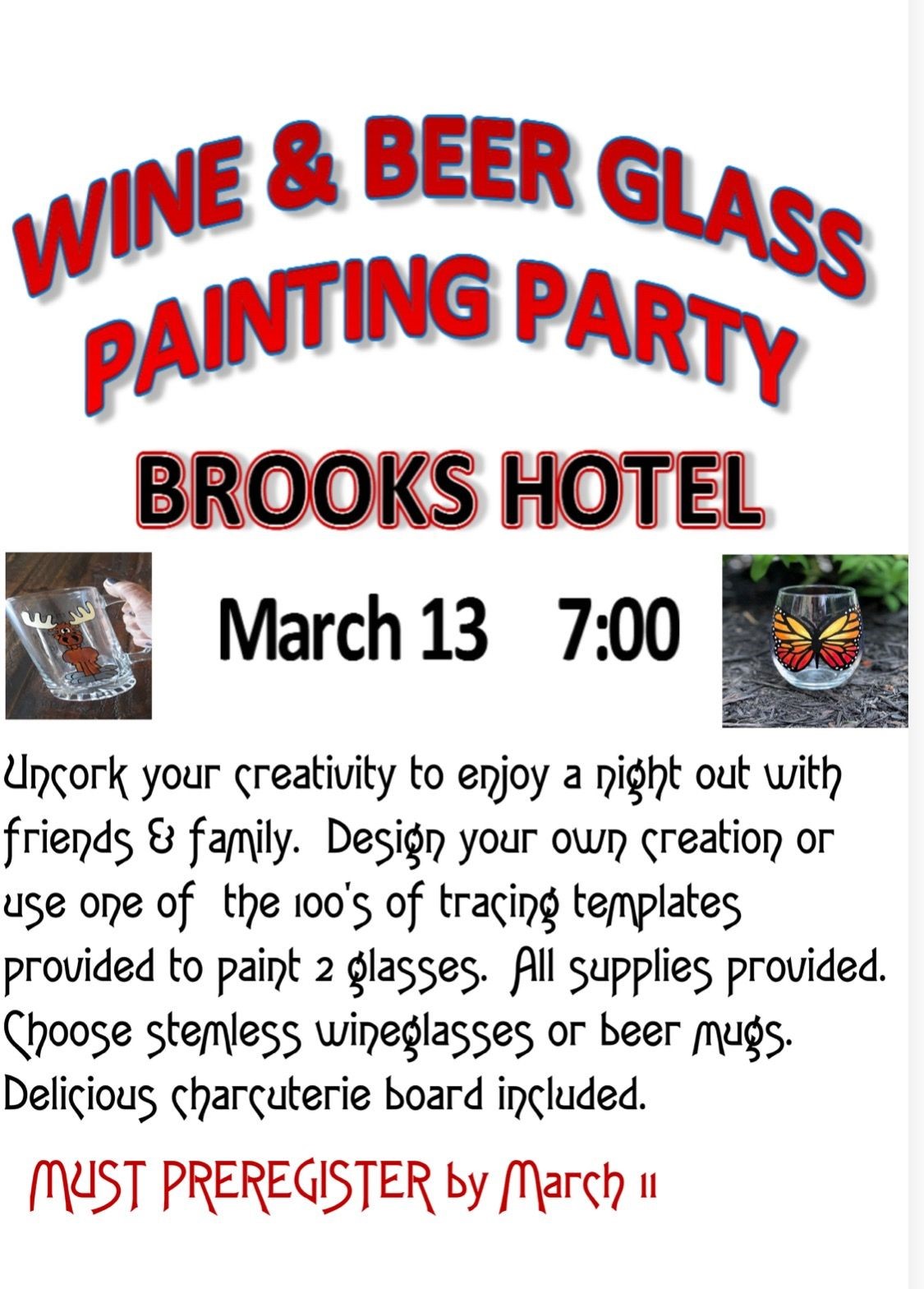 Ladies Paint Night @ The Brooks Hotel Must be 18 or older to attend on Mar 13, 19:00@Brooks Hotel - Buy tickets and Get information on Brooks Hotel 