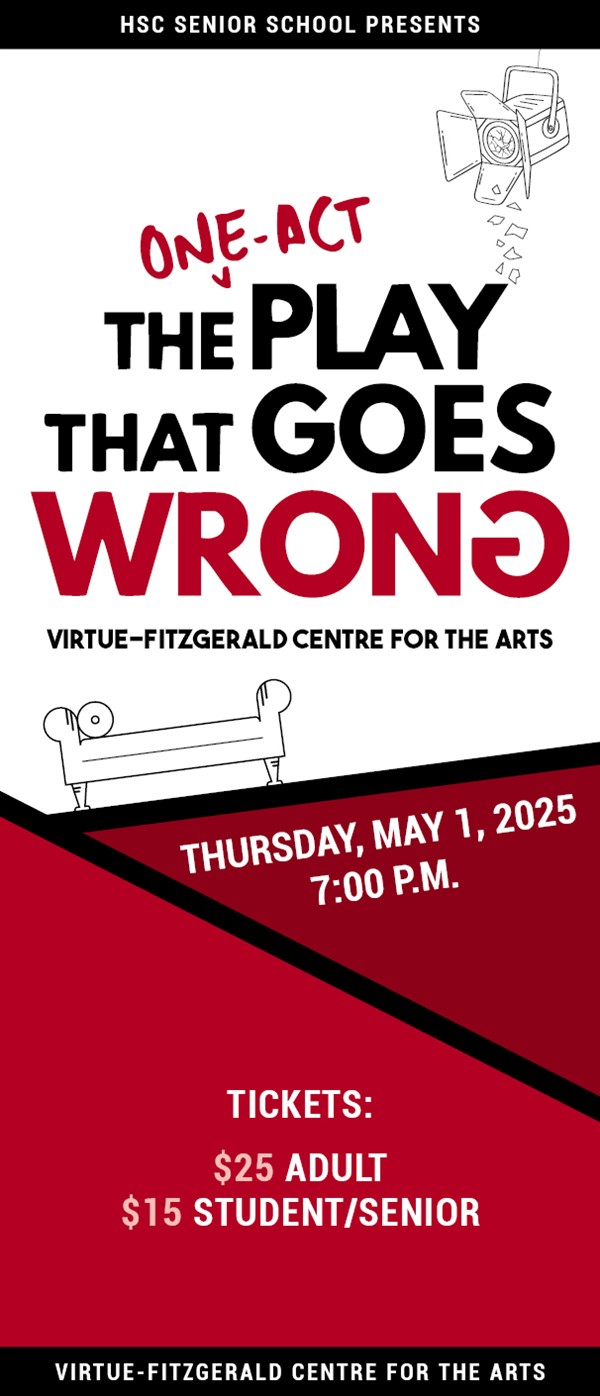 Get Information and buy tickets to The One Act Play That Goes Wrong Presented by the HSC Senior School on Hillfield Strathallan College Ticketor