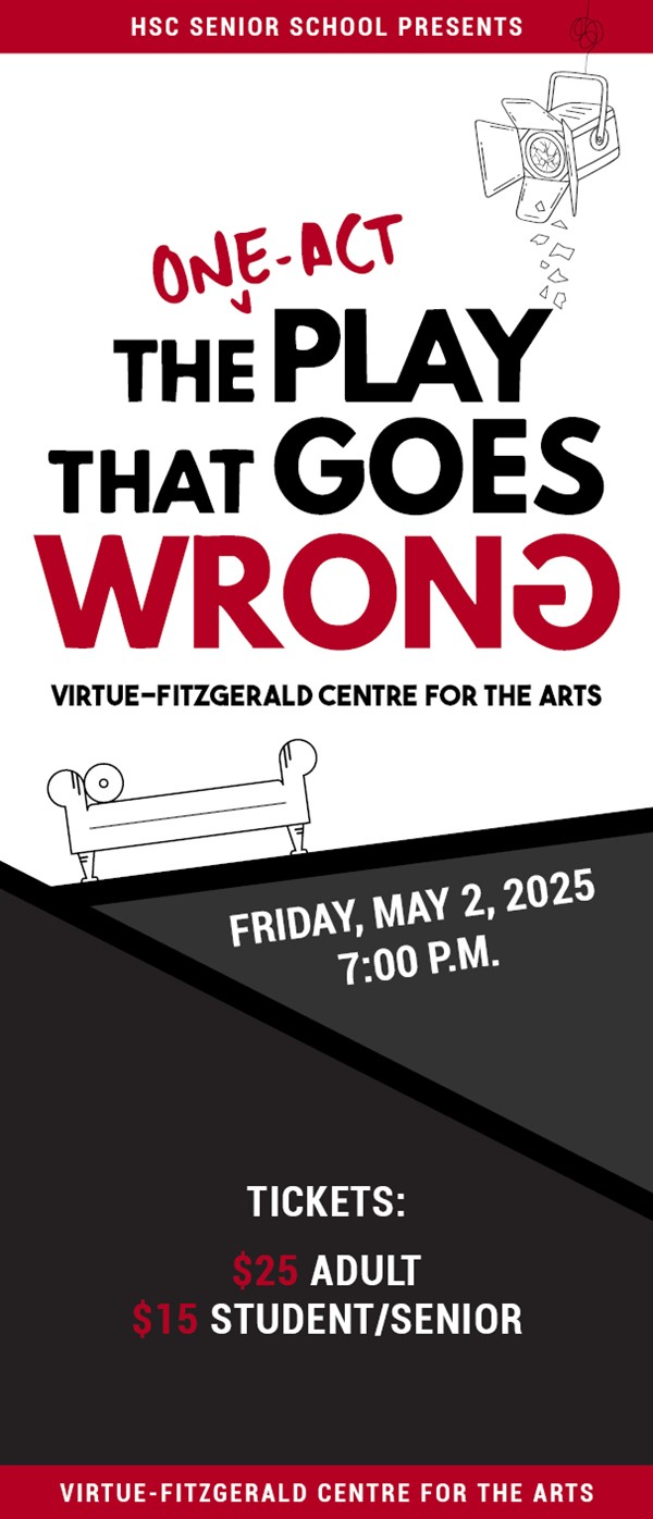 Get Information and buy tickets to The One Act Play That Goes Wrong Presented by the HSC Senior School on Hillfield Strathallan College Ticketor