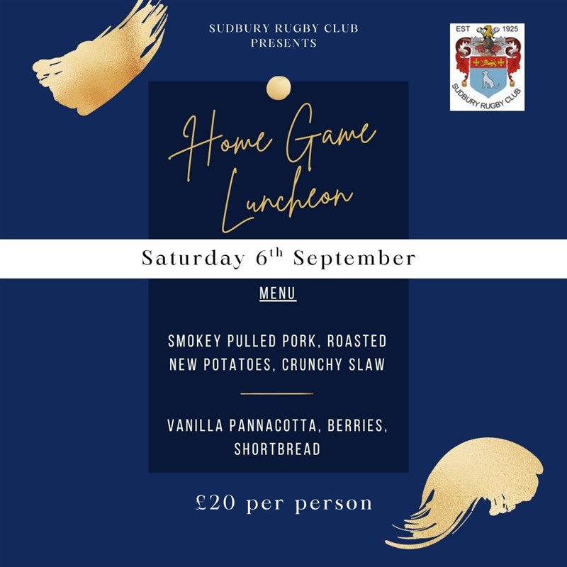 Get Information and buy tickets to First Game of the Season Club Lunch on Sudbury RFC