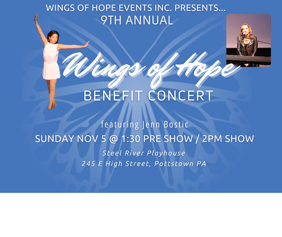 9th Annual Wings of Hope Benefit Concert Sunday Matinee on nov. 05, 14:00@Steel River Playhouse - Choisissez un siège,Achetez des billets et obtenez des informations surGoWOH.com 