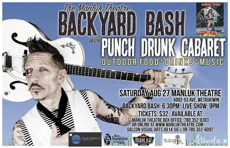 Get Information and buy tickets to PUNCH DRUNK CABARET - Backyard Bash Summer Concert Series on Manluk Theatre