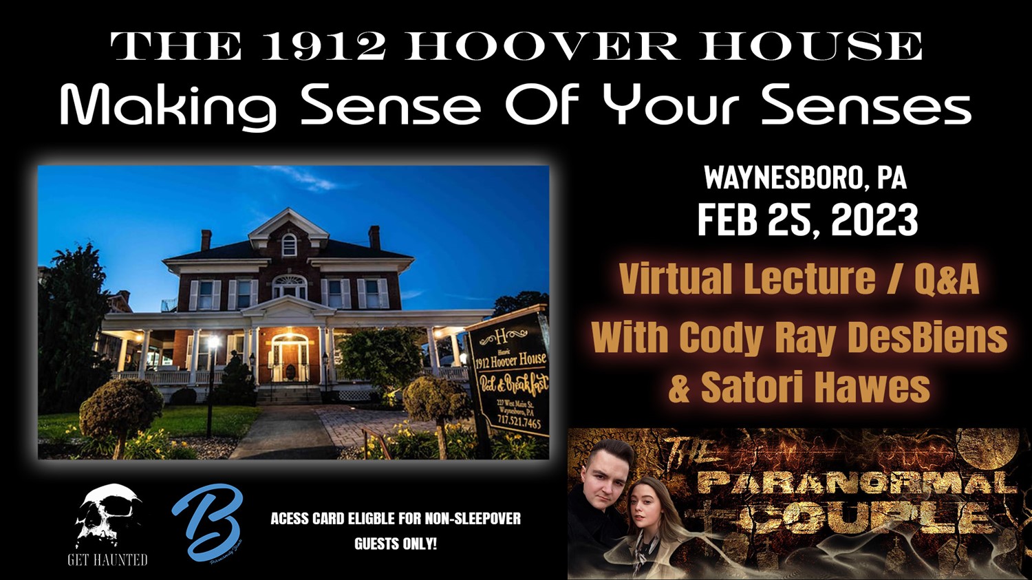 The 1912 Hoover House Making Sense of Your Senses on Feb 25, 16:00@The 1912 Hoover House - Buy tickets and Get information on Thriller Events thriller.events