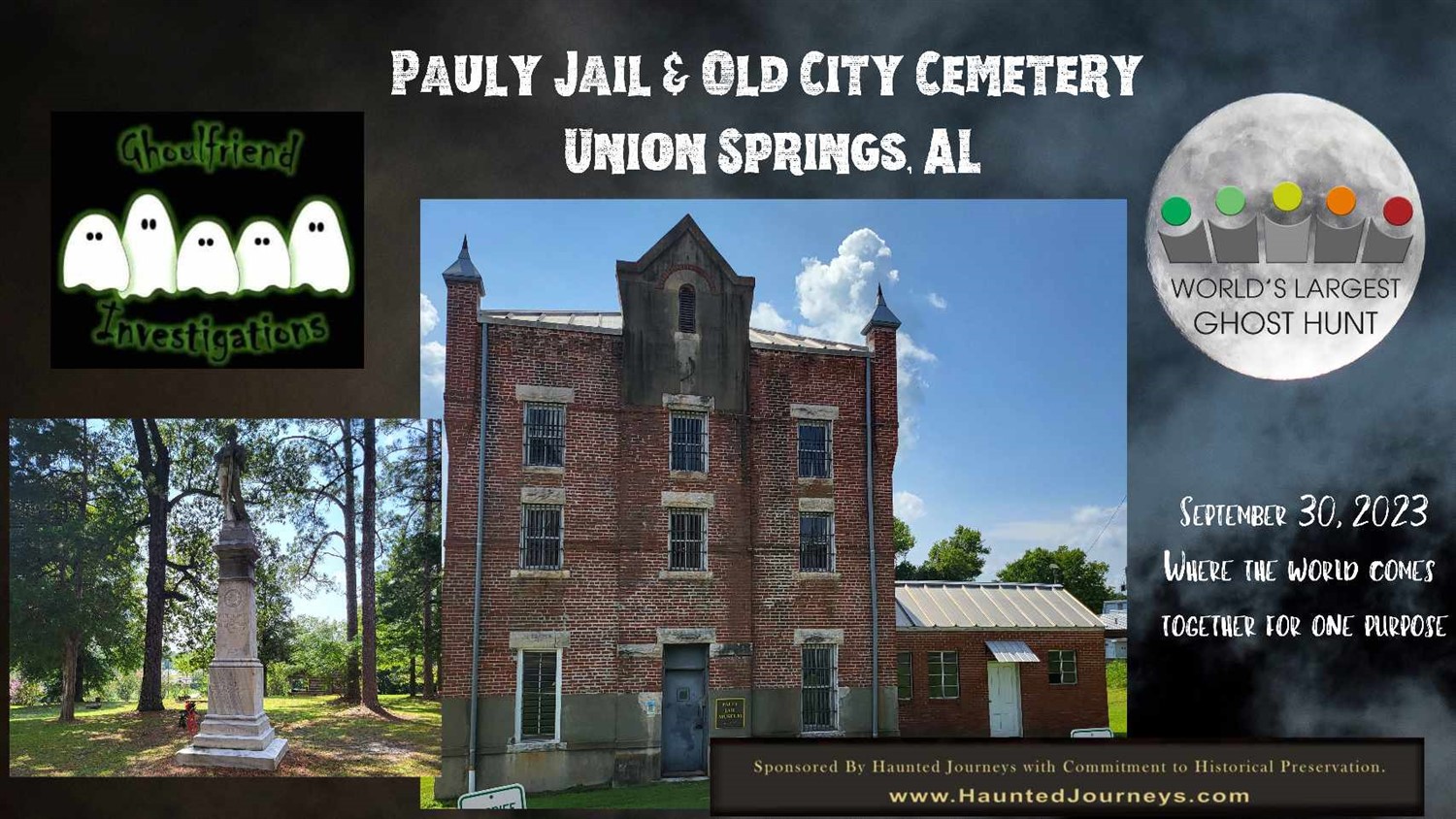 World's Largest Ghost Hunt 2023 Pauly Jail and Old City Cemetery on Sep 30, 19:00@Pauly Jail and Old City Cemetery - Buy tickets and Get information on Thriller Events thriller.events
