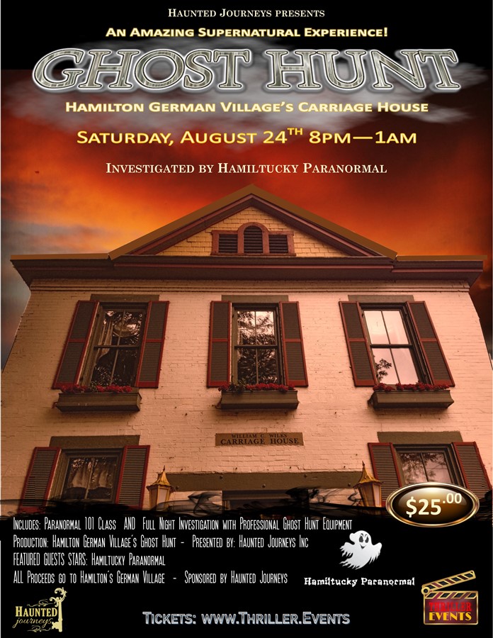 8/24: Ghost Hunt: German Village's Carriage House
