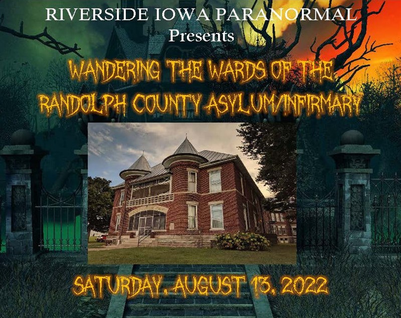 Get Information and buy tickets to Wandering the Wards of the Randolph County Asylum/Infirmary  on Thriller Events