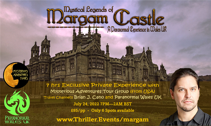 Get Information and buy tickets to Mystical Legends of Margam Castle A Paranormal Experience in Wales UK on Thriller Events