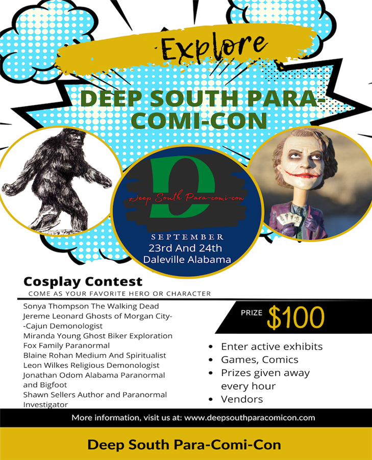Get Information and buy tickets to Deep South Para-Comi-Con A Portal to Your Imagination on Thriller Events
