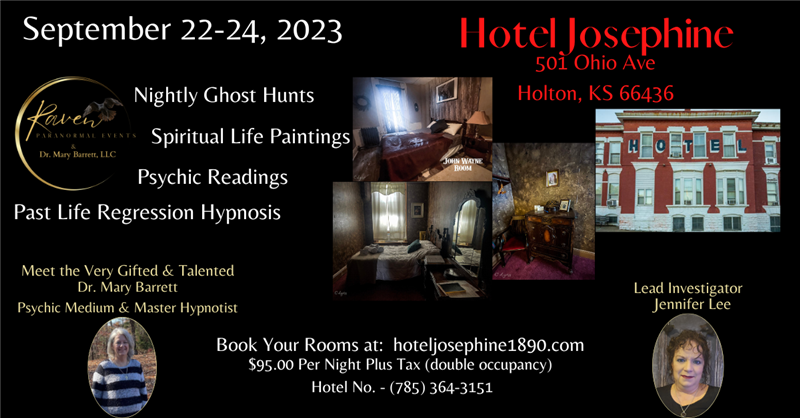 Hotel Josephine - Ghost Hunt, Psychic Medium Readings & Hypnosis