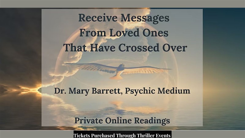 Private Online Psychic Medium Reading w/Dr. Mary Barrett, Psychic Medium