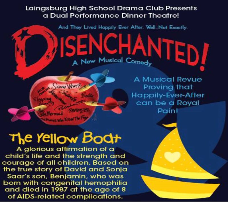 Get Information and buy tickets to Laingsburg High School Dinner Theatre Disenchanted and Yellow Boat on Laingsburg High School