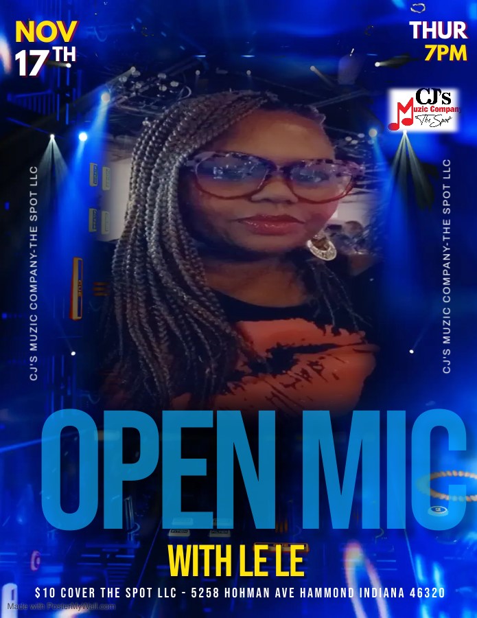 Live Music with Char OPEN MIC on oct. 06, 20:00@CJ's Muzic Company-The Spot LLC - Buy tickets and Get information on CJ'S Muzic The Spot LLC 