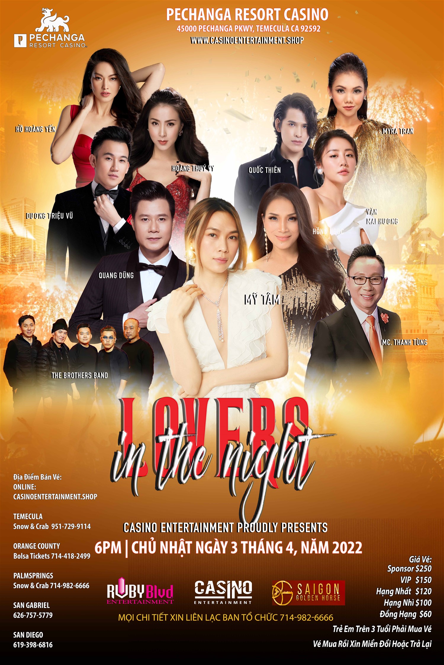 Pechanga Casino Live Show Lovers in The Night (Archived) image