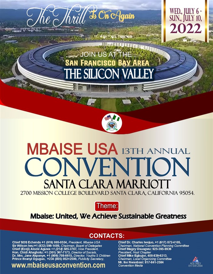 Get Information and buy tickets to MBAISE USA 13TH ANNUAL CONVENTION Northern California on mbaiseusaconvention.com