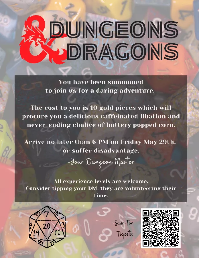 Get Information and buy tickets to Dungeons and Dragons Spring  on Lost+Found Coffee Company