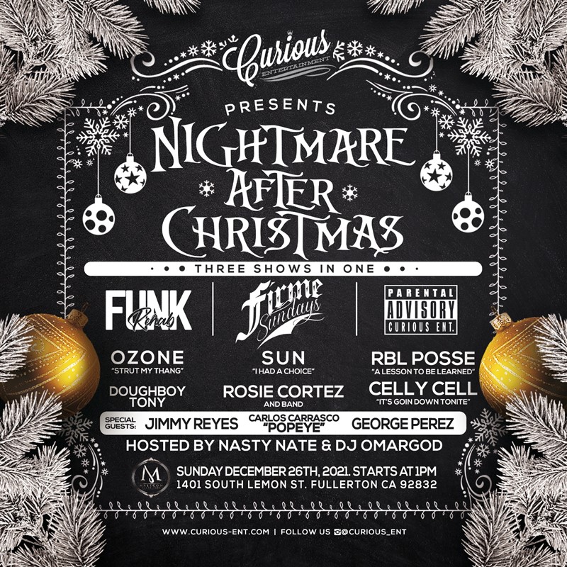 Get Information and buy tickets to A NIGHTMARE AFTER CHRISTMAS CURIOUS ENTERTAINMENT PRESENTS on Curious Entertainment
