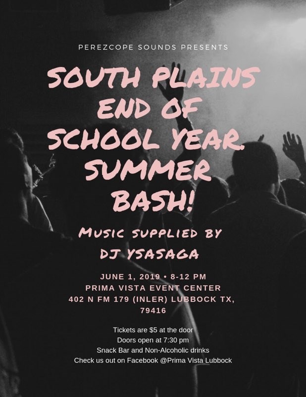 South Plains end of school year Summer Bash
