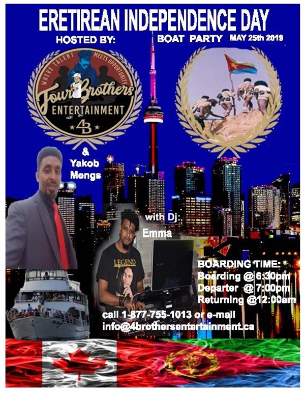 May 25th 2019 Eritrean Independence Day Boat Party