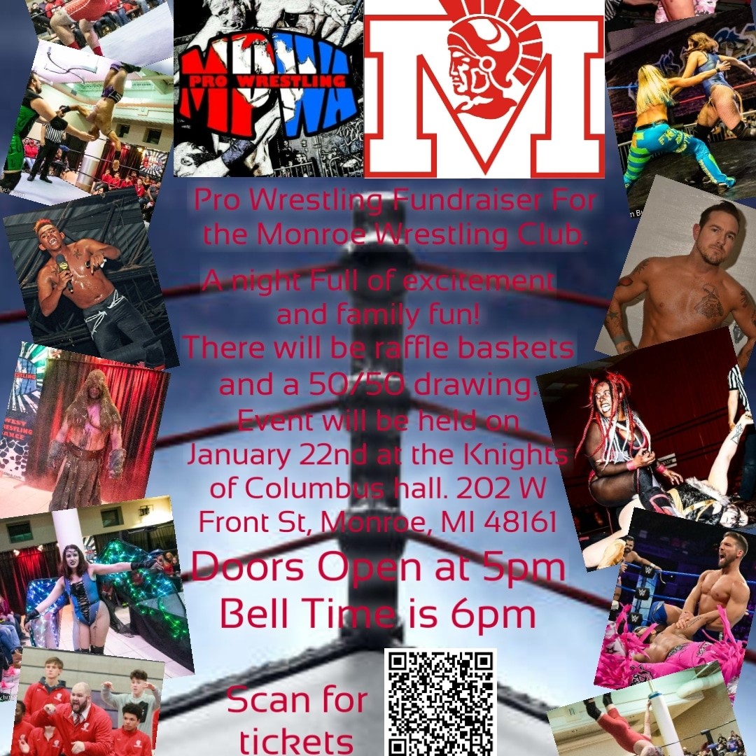 Monroe wrestling team fundraiser January 22nd image