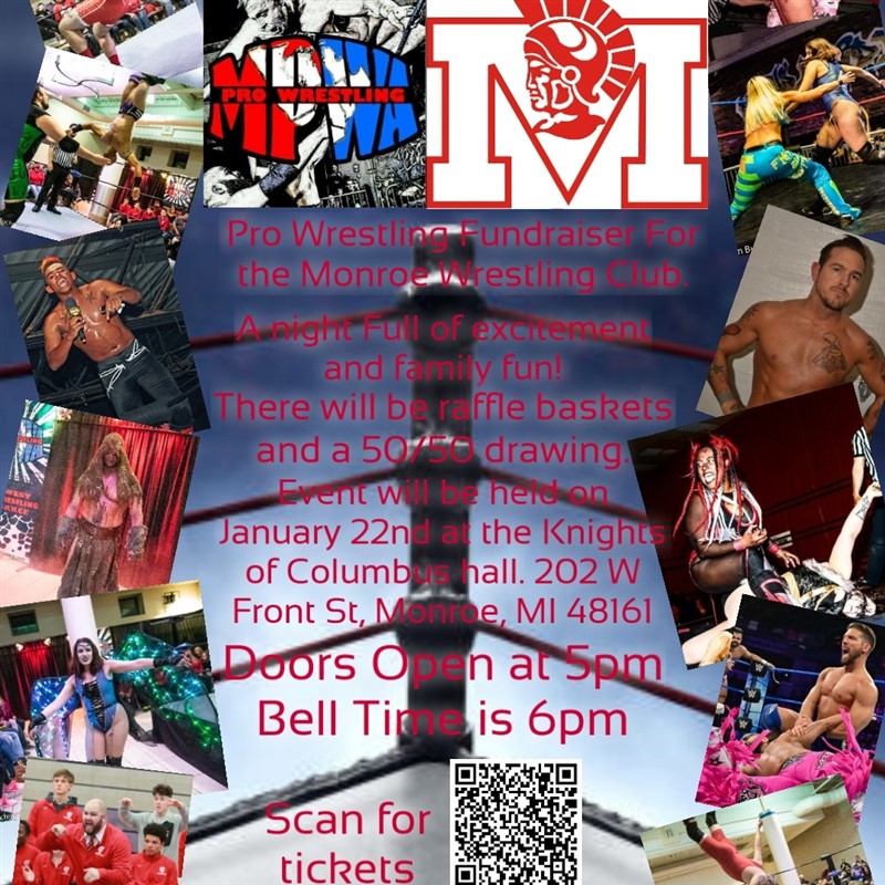 Monroe wrestling team fundraiser January 22nd