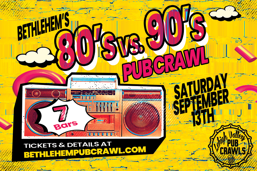 Bethlehem's 80s vs. 90s Pub Crawl 2025 image