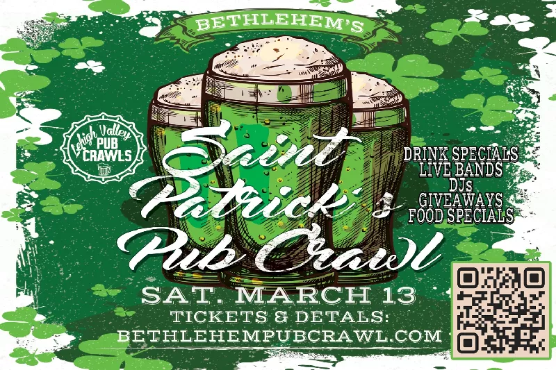 Bethlehem's St. Patrick's Pub Crawl 2026