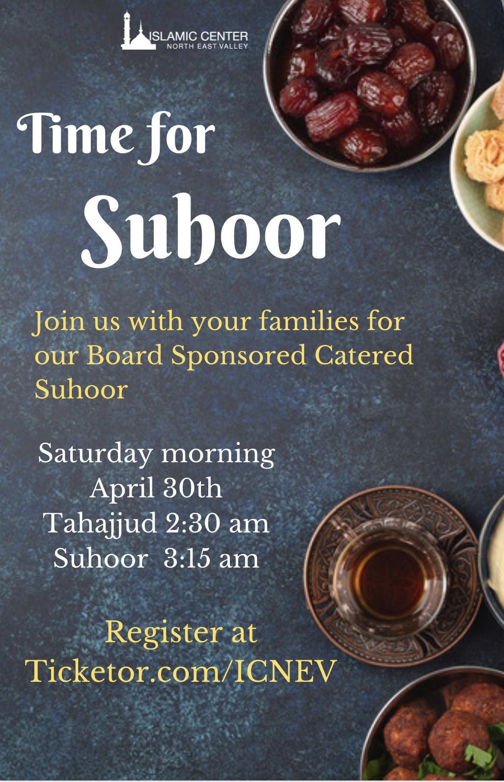 April 30th, ICNEV Board sponsored Suhoor image