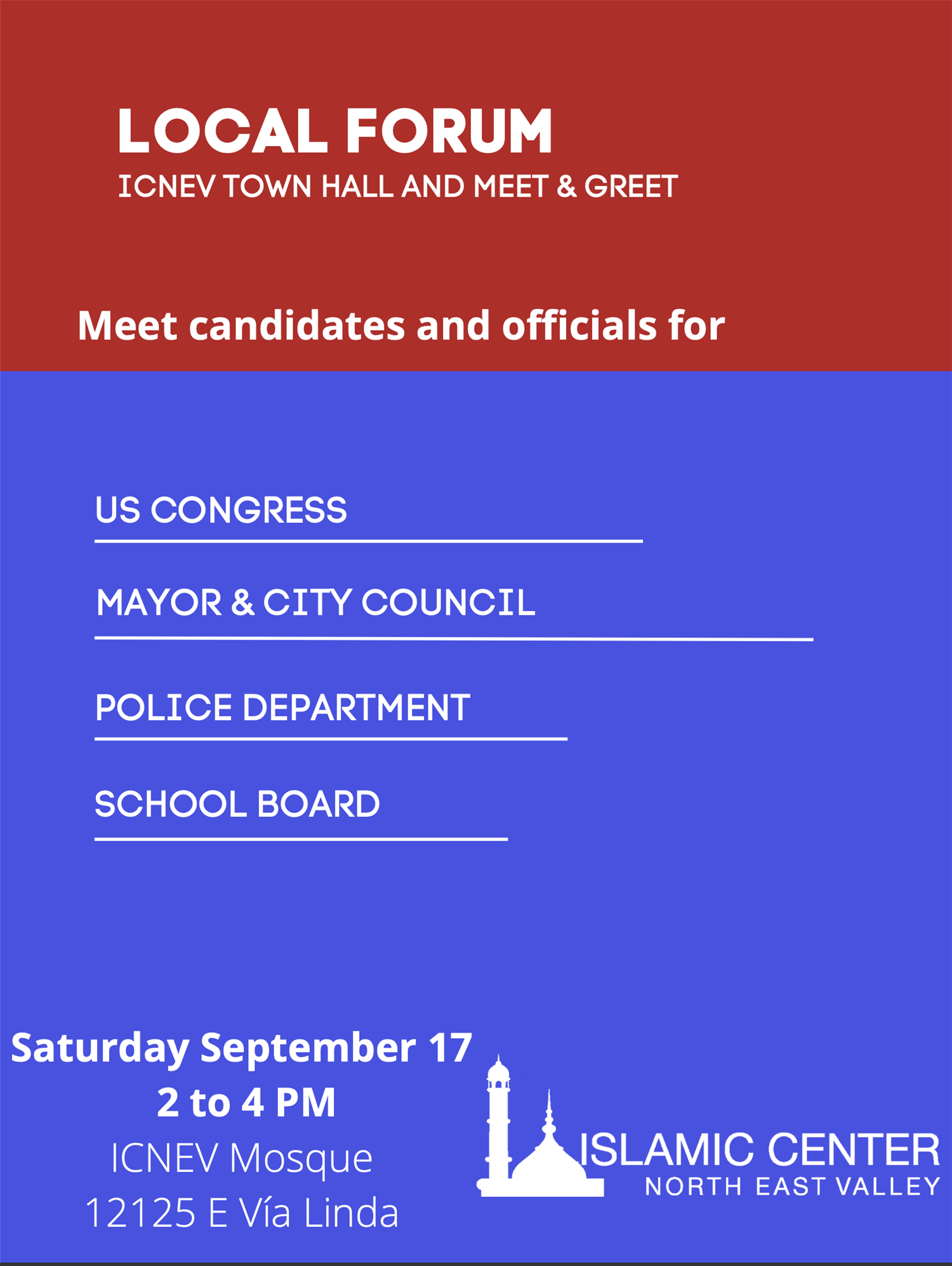 ICNEV Townhall - Meet & Greet candidates image