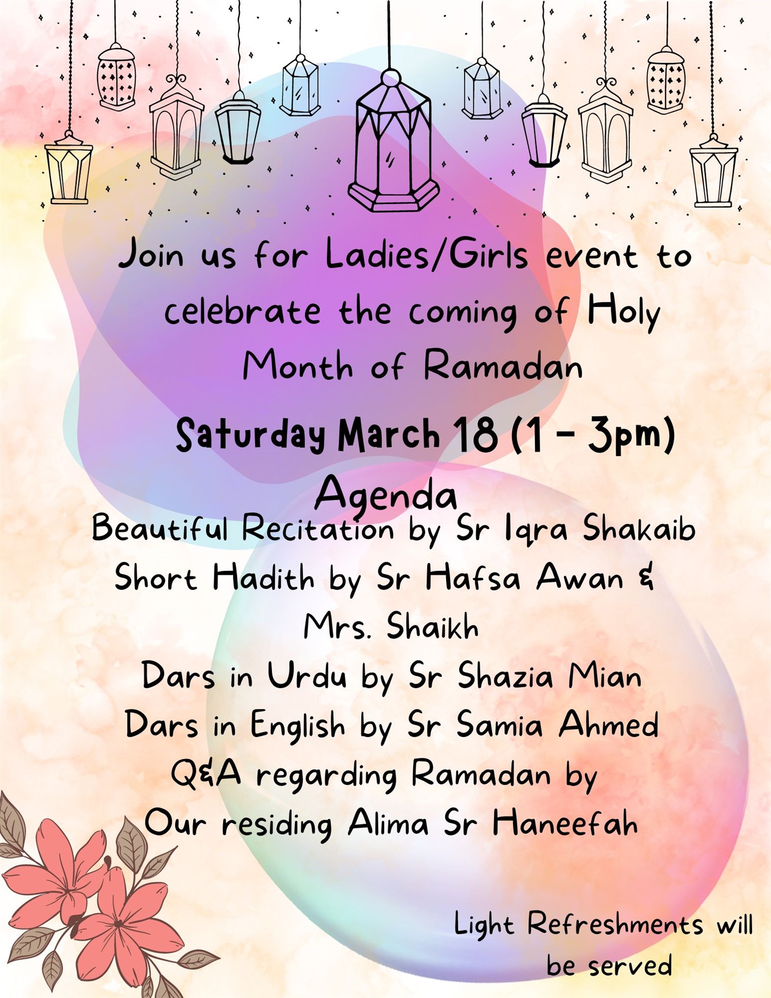 Ladies & Girls Welcoming Ramadan Event image