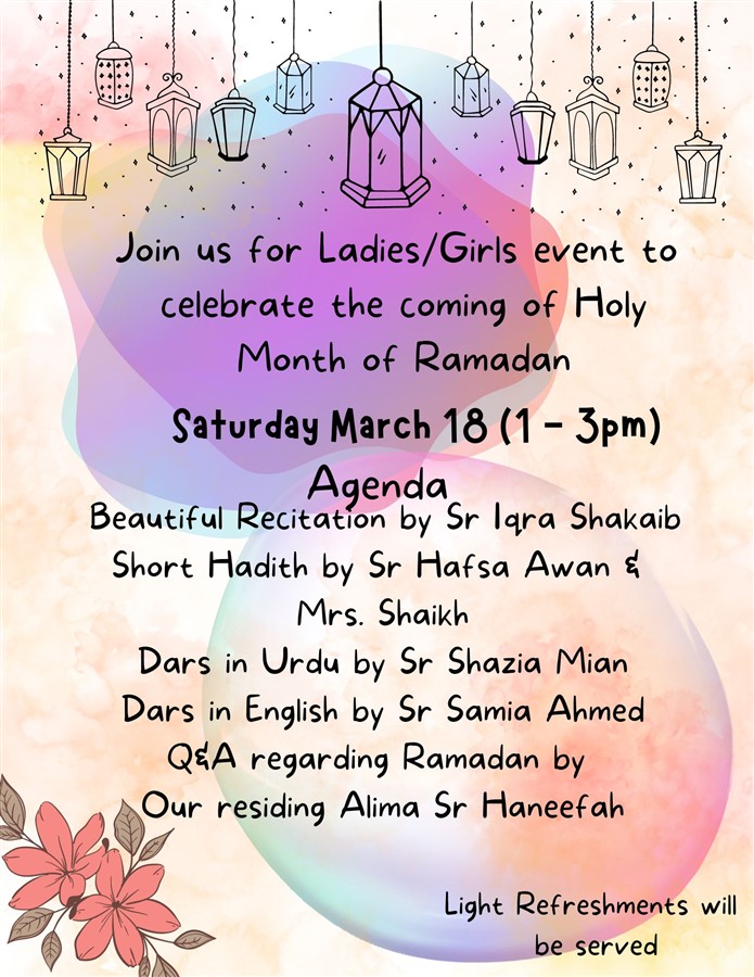 Ladies & Girls Welcoming Ramadan Event