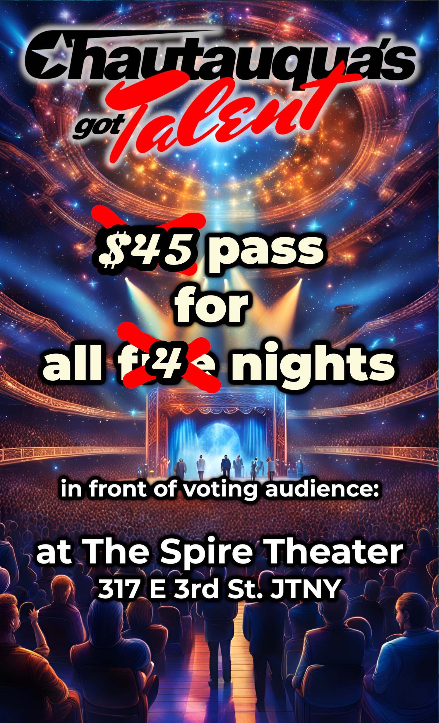 Chautauqua’s Got Talent $45 pass for all 4 nights April 28, May 5, 12, & 19. image