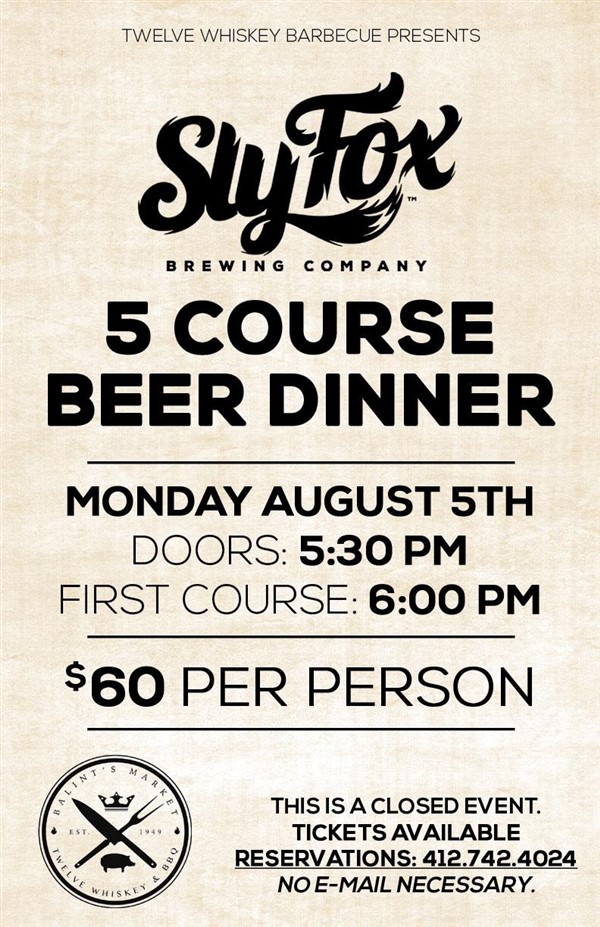 Twelve Whiskey BBQ & Sly Fox Brewing