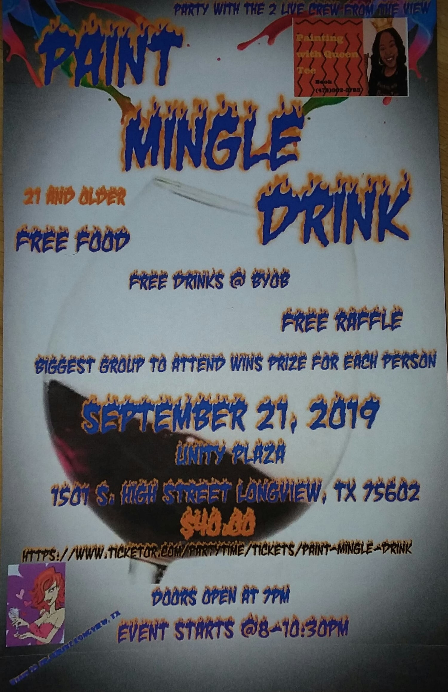 Paint Mingle Drink with QUEEN TEE AND ME image