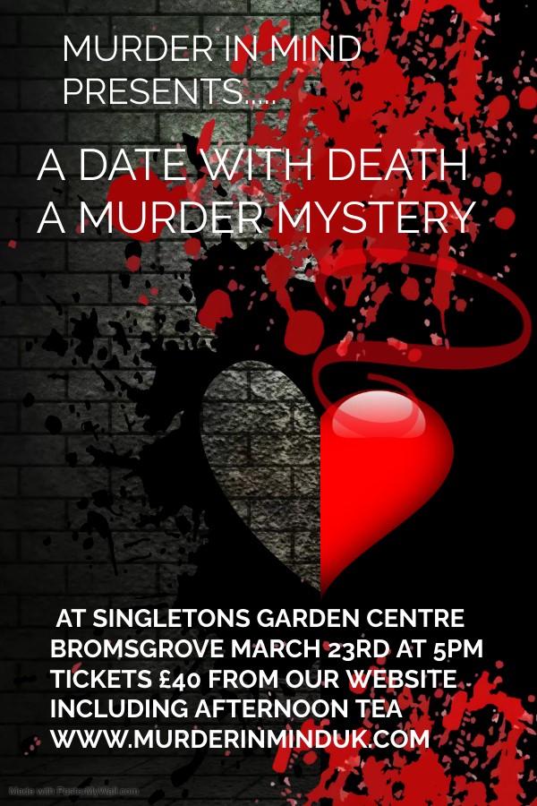 Murder in Mind Presents A DATE WITH DATE on Mar 23, 17:00@Singletons The Potting Shed - Buy tickets and Get information on Murder in Mind 