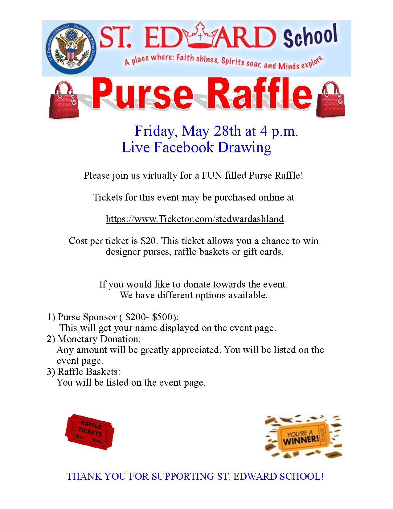 St. Edward School Purse Raffle image