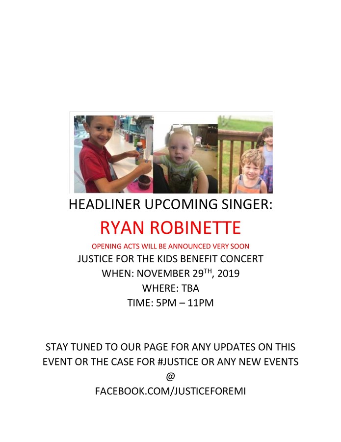 Ryan Robinette Live In Concert benifiting #Justiceforthekids