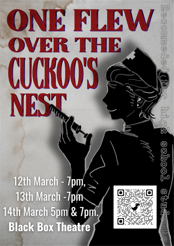 One Flew Over the Cuckoo's Nest Dover high school drama production on mars 13, 19:00@UWCSEA Dover Black Box Theatre - Achetez des billets et obtenez des informations surUWCSEA Ticket Hub uwcsea