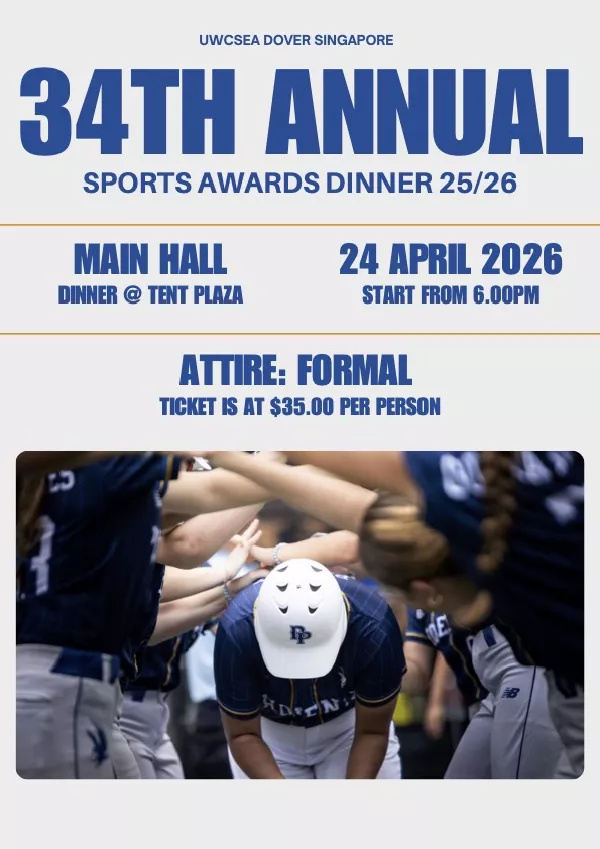 Get information & buy tickets to34th Annual Sports Awards 2026  on Apr 24, 18:00 @Main Hall - Dover Campus | UWCSEA Ticket Hub | uwcsea