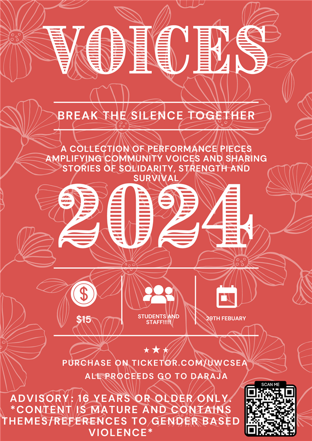 Get Information and buy tickets to Voices 2024 HS Theatre Production on UWCSEA Ticket Hub