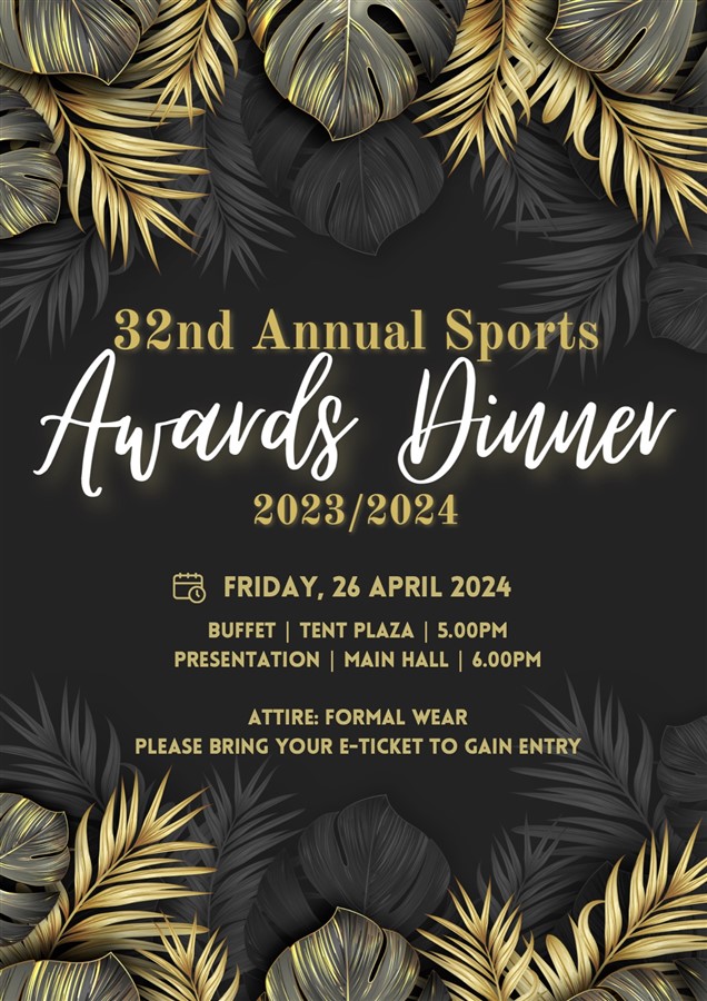 Get Information and buy tickets to Dover 32nd Annual Sports Awards Dinner  on UWCSEA Ticket Hub